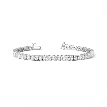 SHIMMER | 6.87 Ct Oval Diamond Tennis Bracelet in 14K White Gold