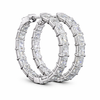 SIENNA | 7.07 Ct Radiant Diamond Hoop Earrings in 14K White Gold - Lab Grown Diamond