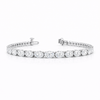 SIVENA | 5.26 Ct Oval Diamond Tennis Bracelet in 14K White Gold - Lab Grown Diamond