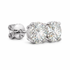 SOLARA | 4.7 Ct Round Diamond Stud Earrings in 14K White Gold - Lab Grown Diamond