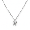 SOLAYNE | 3.15 Ct  Oval Solitaire Pendant in 14K White Gold