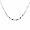 SOPHIA | 18.72 Ct Emerald Baguettes Diamond Necklace in 14K White Gold - Lab Grown Diamond