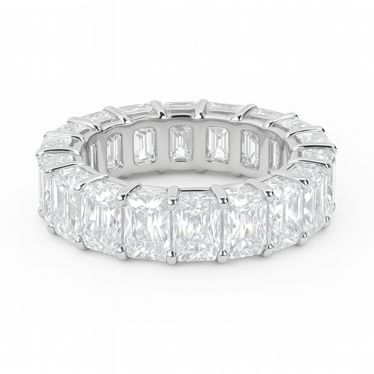 STARLIGHT | 7.84 Carat Radiant Ring In 18K White Gold - Lab Grown Diamond
