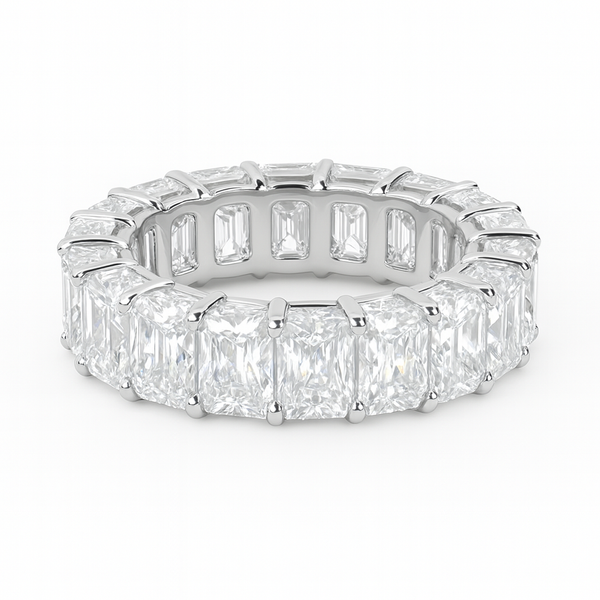 STARLIGHT | 7.84 Carat Radiant Ring In 18K White Gold - Lab Grown Diamond