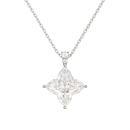 STELLA | 5.11 Ct Bloom Diamond Cluster Pendant in 14K White Gold