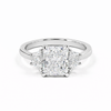 STERLING | 3.86 ct Radiant Diamond Three-Stone Ring | 3.86 in Platinum