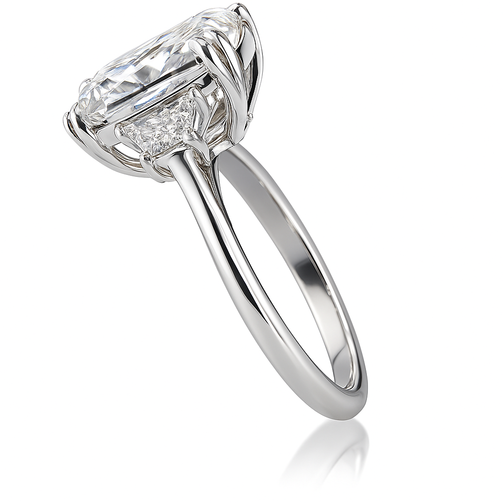 mystic aura cushion ring | 8.02ct natural | platinum