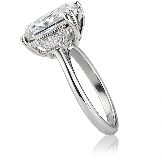 Mystic Aura Cushion Ring | 8.02CT Natural | Platinum