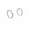 THERESE | 6.20 Ct Emerald Diamond Drop Earrings in 14K White - Lab Grown Diamond