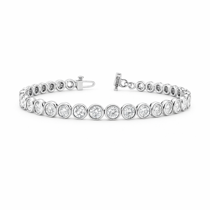 TRIUMPH | 15.18 Ct Round Diamond Tennis Bracelet in 14K Yellow - Lab Grown