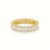 TriVera Emerald Cut Diamond Band – 18K Yellow Gold | Natural Diamonds