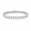 UNDULATE | 10.74 Ct Oval Diamond Tennis Bracelet in 14K White - Lab Grown Diamonds