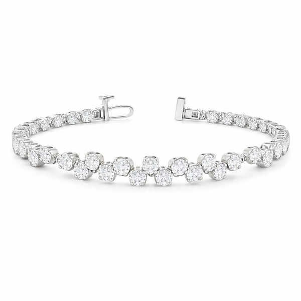 VANGUARD | 6.87 Ct Round Diamond Tennis Bracelet in 18K Yellow Gold