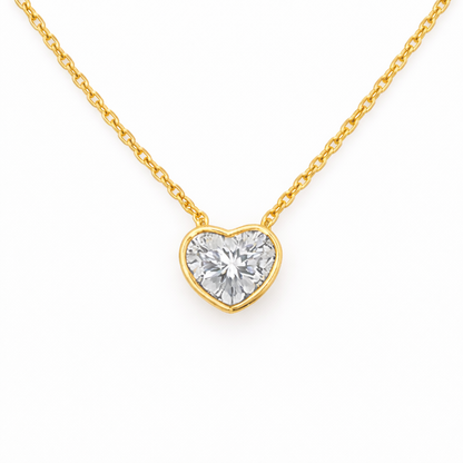 VERADIA | 5.05 Ct Heart Shape Cut Solitaire Pendant in 18K Yellow Gold