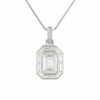 VERDANT | 8.94 Ct Mixed-Shaped Diamond & Gemstone Pendant in 14K White Gold