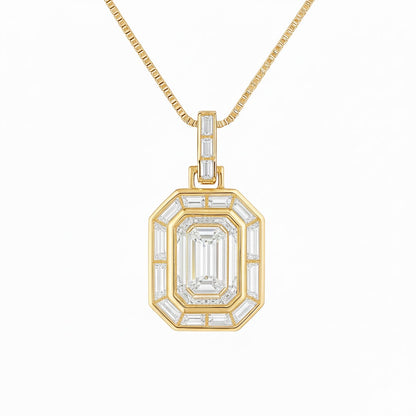 VERDANT | 8.94 Ct Mixed-Shaped Diamond & Gemstone Pendant in 14K Yellow Gold