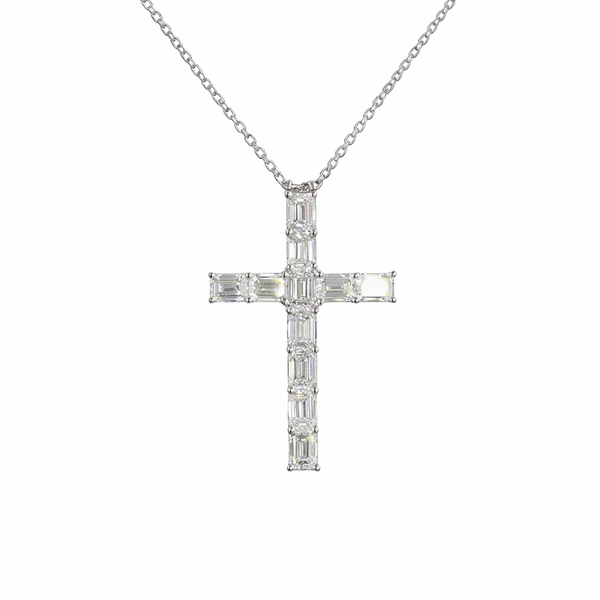 VERONA EMBLEM | 2.17 Ct Emerald Shape Symbol Pendant in 14K WHITE GOLD - Lab Grown Diamond