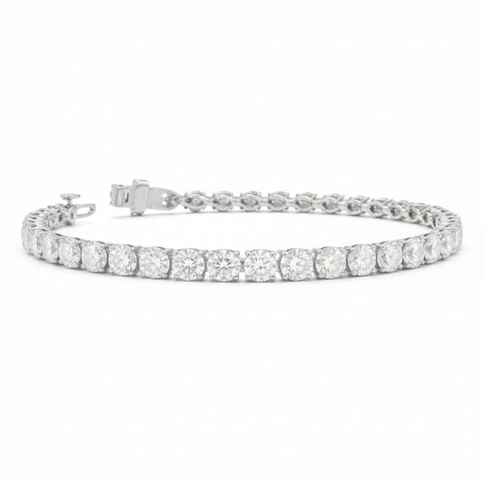 VESTALIS | 7.95 Ct Round Diamond Tennis Bracelet in 14K White Gold