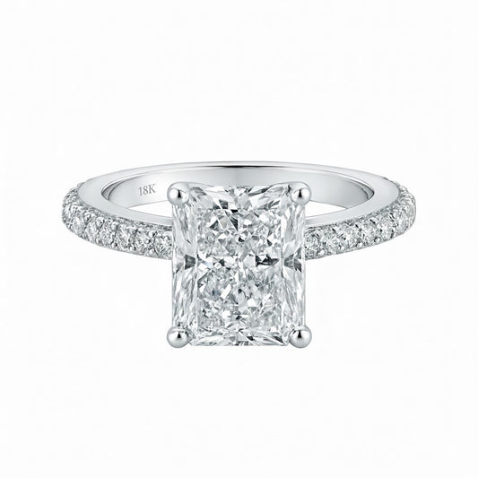 VICEROY | 5.50 Carat Radiant Cut Ring In 18K White Gold - Lab Grown Diamond