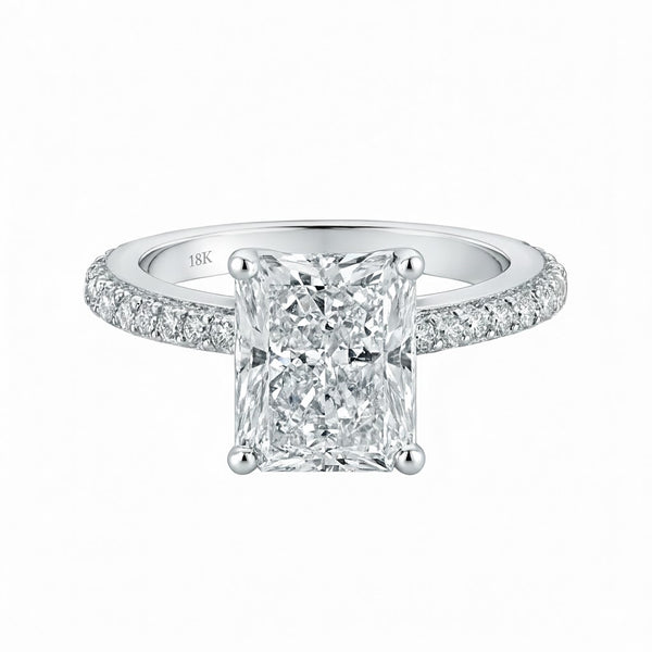 VICEROY | 5.50 Carat Radiant Cut Ring In 18K White Gold - Lab Grown Diamond