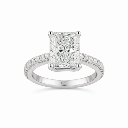 VICEROY | 5.50 Carat Radiant Cut Ring In 18K White Gold - Lab Grown Diamond