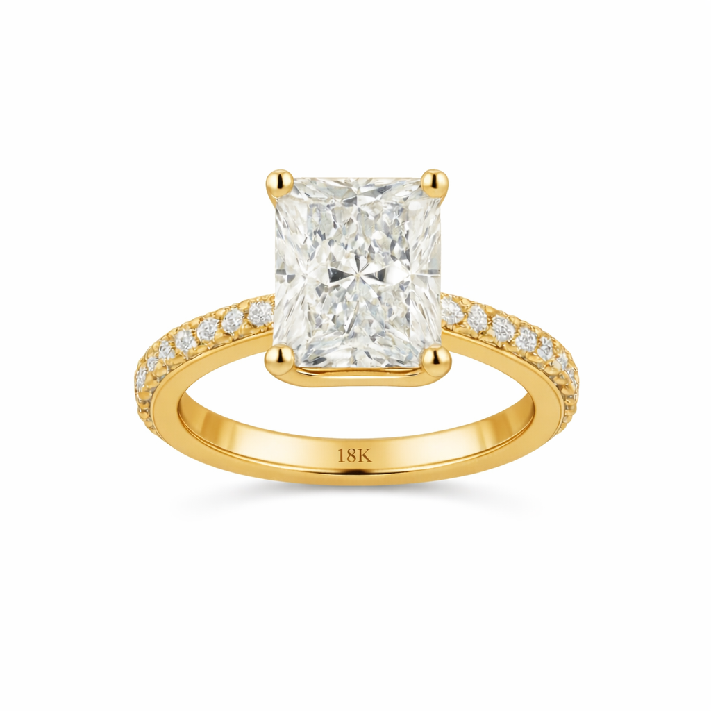 VICEROY | 5.50 Carat Radiant Cut Ring In 18K Yellow Gold - Lab Grown Diamond