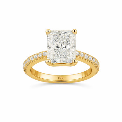 VICEROY | 5.50 Carat Radiant Cut Ring In 18K Yellow Gold - Lab Grown Diamond