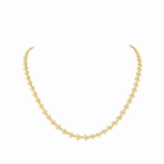 VINE | 11.65 Ct Mixed-Shape Diamond Tennis Necklace in 14K Yellow Gold