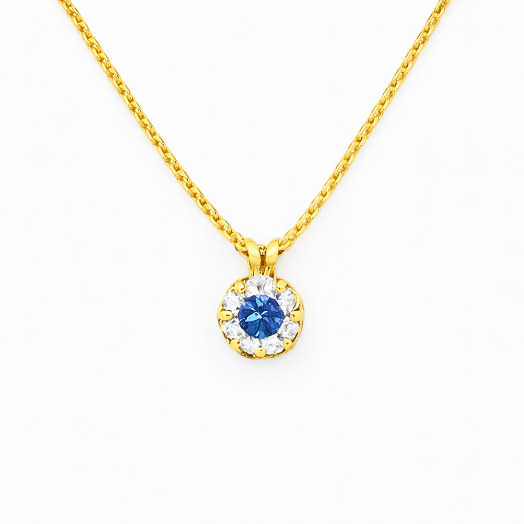 VIVIENNE | 1.54 Ct Old European Brilliant Solitaire Diamond Pendant in 14K Yellow Gold