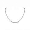 VORTEX | 12.34 Ct Oval Diamond Tennis Necklace in 14K White Gold - Lab Grown Diamond