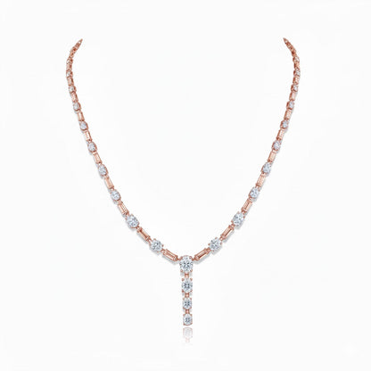 WHISPER | 11.61 Ct Mixed-Shape Diamond Necklace in 14K Rose Gold