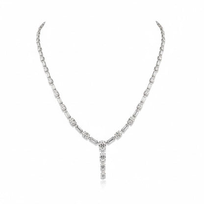 WHISPER | 11.61 Ct Mixed-Shape Diamond Necklace in 14K White Gold