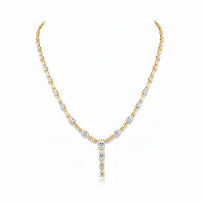 WHISPER | 11.61 Ct Mixed-Shape Diamond Necklace in 14K Yellow Gold