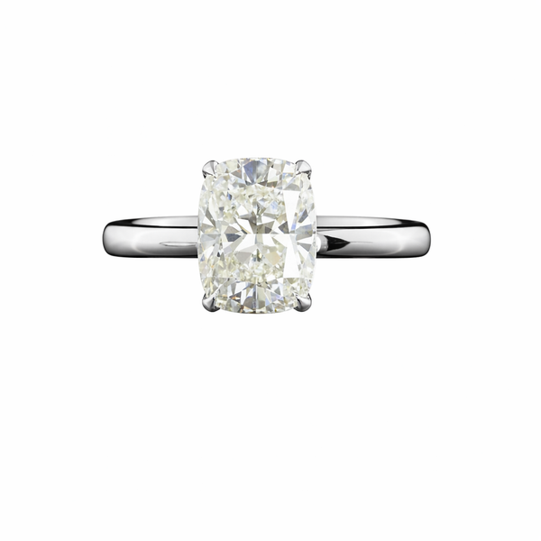 ZENITH | 2.1 CT Cushion Solitaire Ring in 14K White Gold - Lab Grown Diamond