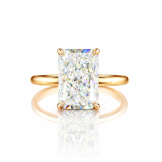 ZEPHYR | 5.08 Ct Radiant Solitaire Ring in 14K Yellow Gold - Lab Grown Diamond