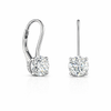 ZIVA | 2.11 Ct  Round Shape Hanging Earring in 14K White Gold - Lab Grown Diamond