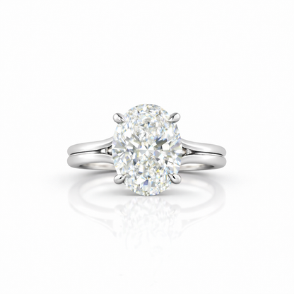 SCARLETT | 3.5 Ct Oval Diamond Solitaire Ring in Platinum - Lab Grown Diamond