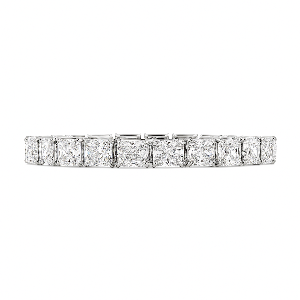 radiant embrace bracelet| total 20.0ct natural | 14k white gold