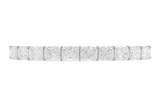 Radiant Embrace Bracelet| Total 20.0CT Natural | 14K White Gold