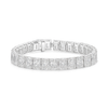 Crystal Embrace Radiant Bracelet | Total  32.49CT Natural | 14K White Gold