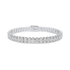 Eterna Oval Diamond Bracelet | Total 9.81CT Natural |  14K White Gold