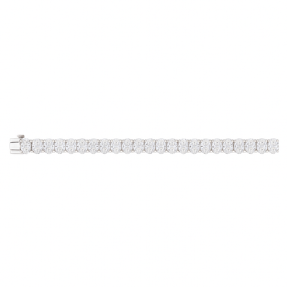 Eterna Oval Diamond Bracelet | Total 9.81CT Natural |  14K White Gold