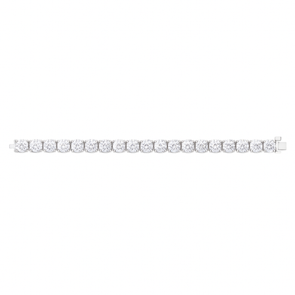 White Gold Round Bracelet | Total 6.97CT Natural | 14K White Gold
