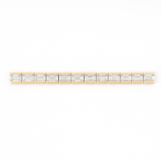 Emerald Luxe Emerald Bracelet | Total 11.57CT Natural | 14K Yellow Gold