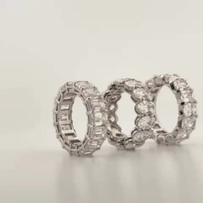 Oval Band |7.75CT Natural | 18K White Gold