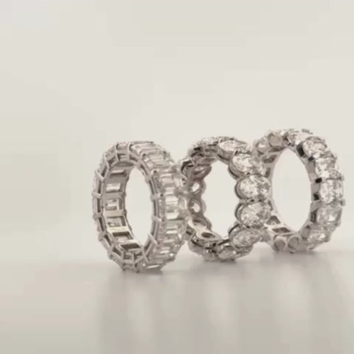 Harmony Emerald Band | 12.10CT Natural | 18K White Gold